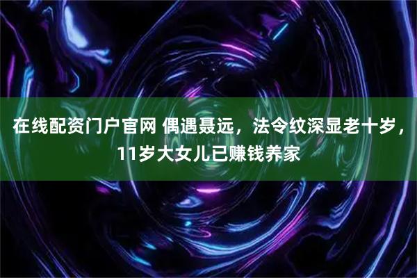 在线配资门户官网 偶遇聂远，法令纹深显老十岁，11岁大女儿已赚钱养家